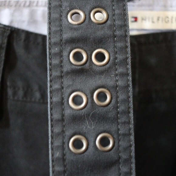 Tommy Hilfiger 90s Wide-Leg Chino Pants Janie Fit Cropped 12 w/ Belt - Picture 7 of 15